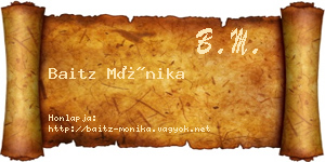 Baitz Mónika névjegykártya